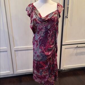 Yoana Baraschi Multicolor Patterned silk Midi Dress